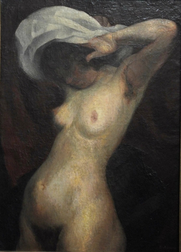 "Desnudo", esta obra es óleo sobre tela y la creó en 1919.