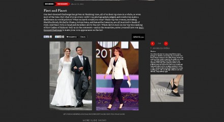 Angélica Rivera en la publicación en línea de Vanity Fair.