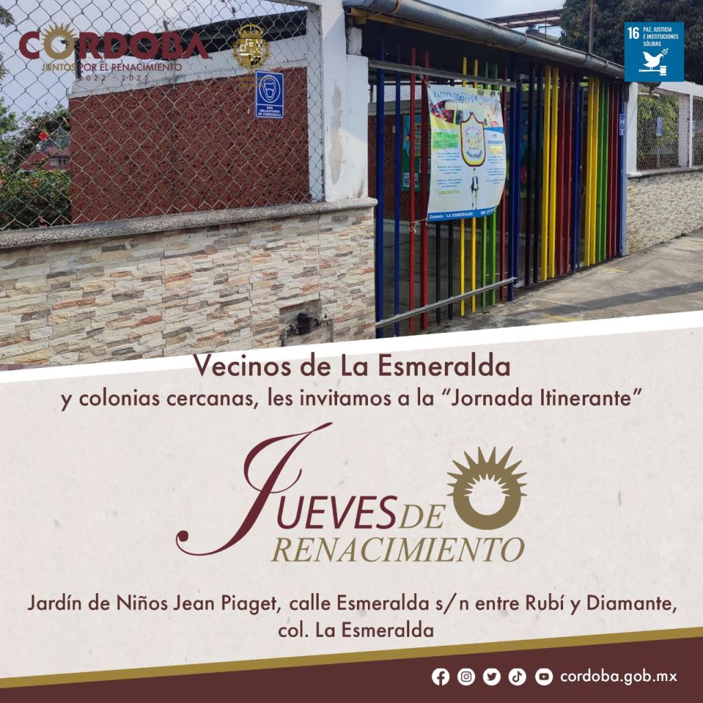 Llega «Jueves de Renacimiento” a vecinos de La&nbsp;Esmeralda