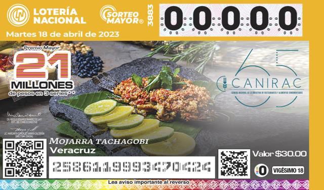 Mojarra en tachogobi representa a Veracruz en billete de la Lotería&nbsp;Nacional
