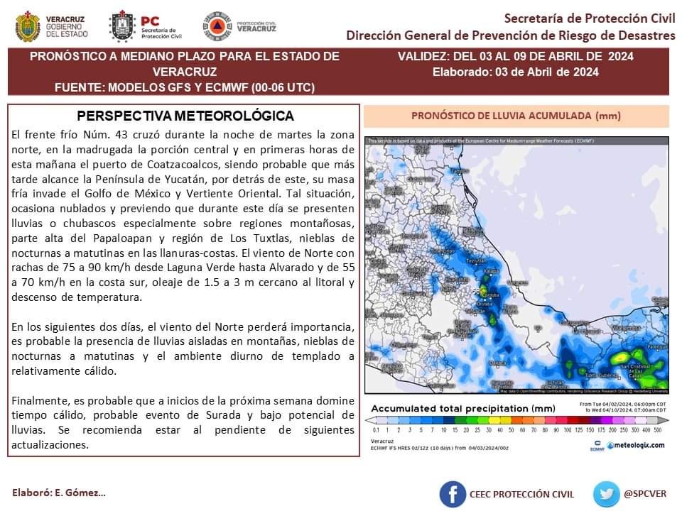 Prevalecerán lluvias para Córdoba y la región por Frente frio&nbsp;N°43