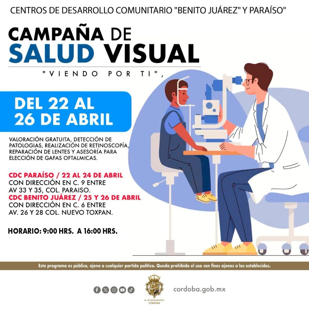 Inicia programa de salud visual en Centros de Desarrollo&nbsp;Comunitario