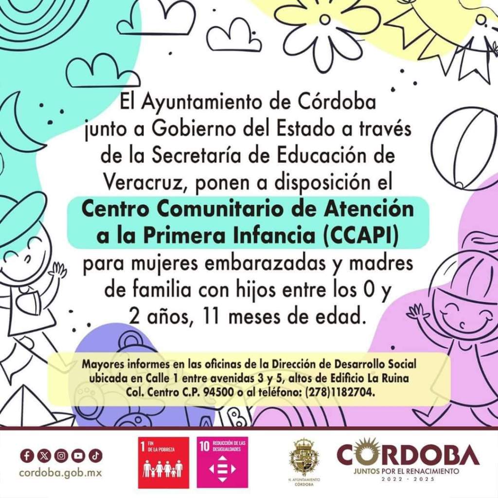 Abre Ayuntamiento de Córdoba un Centro Comunitario de Atención para la Primera&nbsp;Infancia