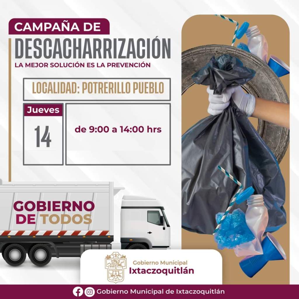 Campaña de descacharrización, en la localidad de Potrerillo Pueblo en&nbsp;Ixtac