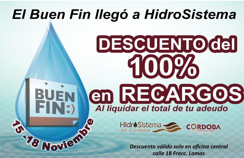 Hidrosistema presenta campaña de descuento en&nbsp;recargos