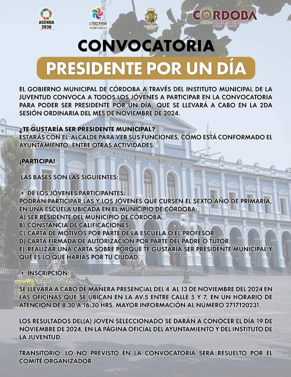 Convocan a participar en el programa «Presidente por un&nbsp;Día»