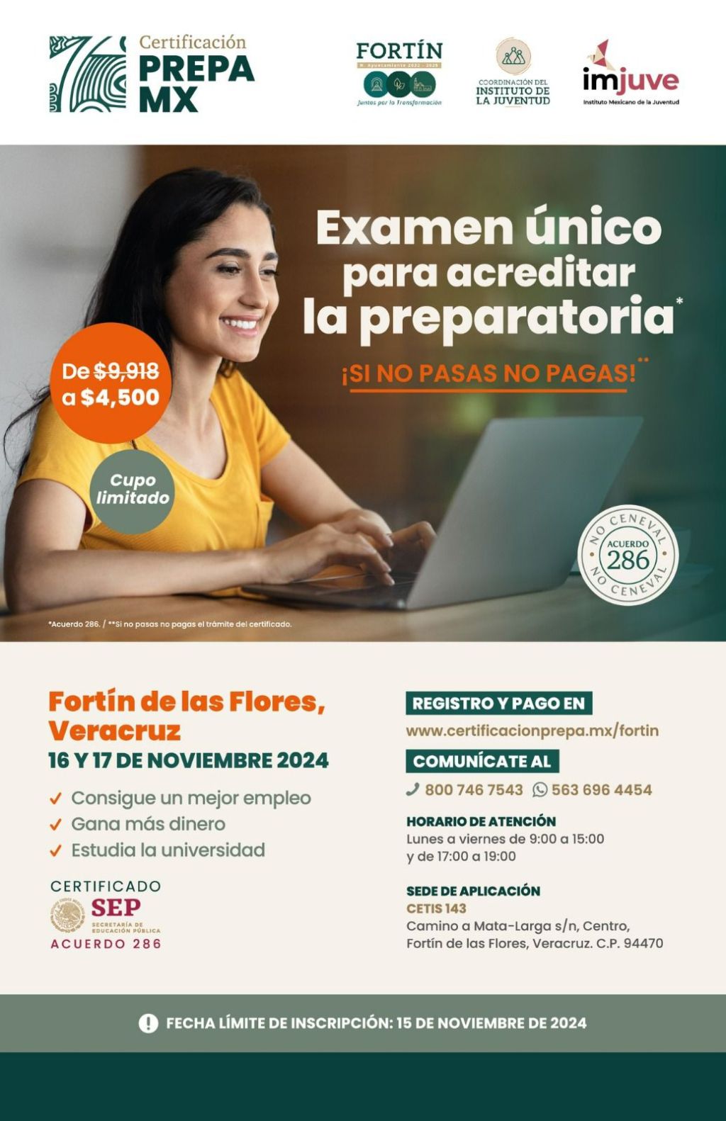 Lanza Instituto de la Juventud convocatoria para aplicación de examen&nbsp;único