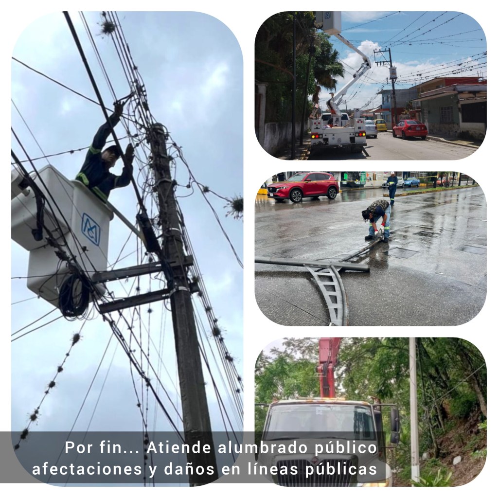 Atiende Alumbrado Público daños causados por las constantes lluvias en luminarias de la&nbsp;ciudad