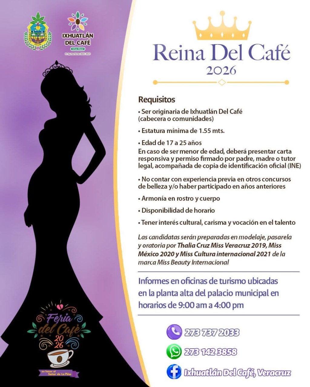 Ixhuatlán del Café lanza convocatoria para Reina del Café&nbsp;2026