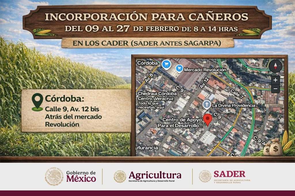 Apertura de la ventanilla de SADER; Fomento Agropecuario hace un llamado a todos los productores de Córdoba y la&nbsp;región